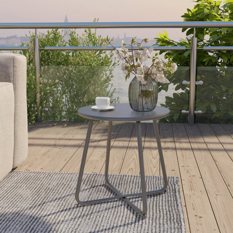 Inbox Zero Patio Side Tables for Outside, Small Patio Accent Table